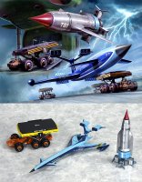 Thunderbirds Mechanic Selection Part 1 Plastic Model Kit by Bellfine